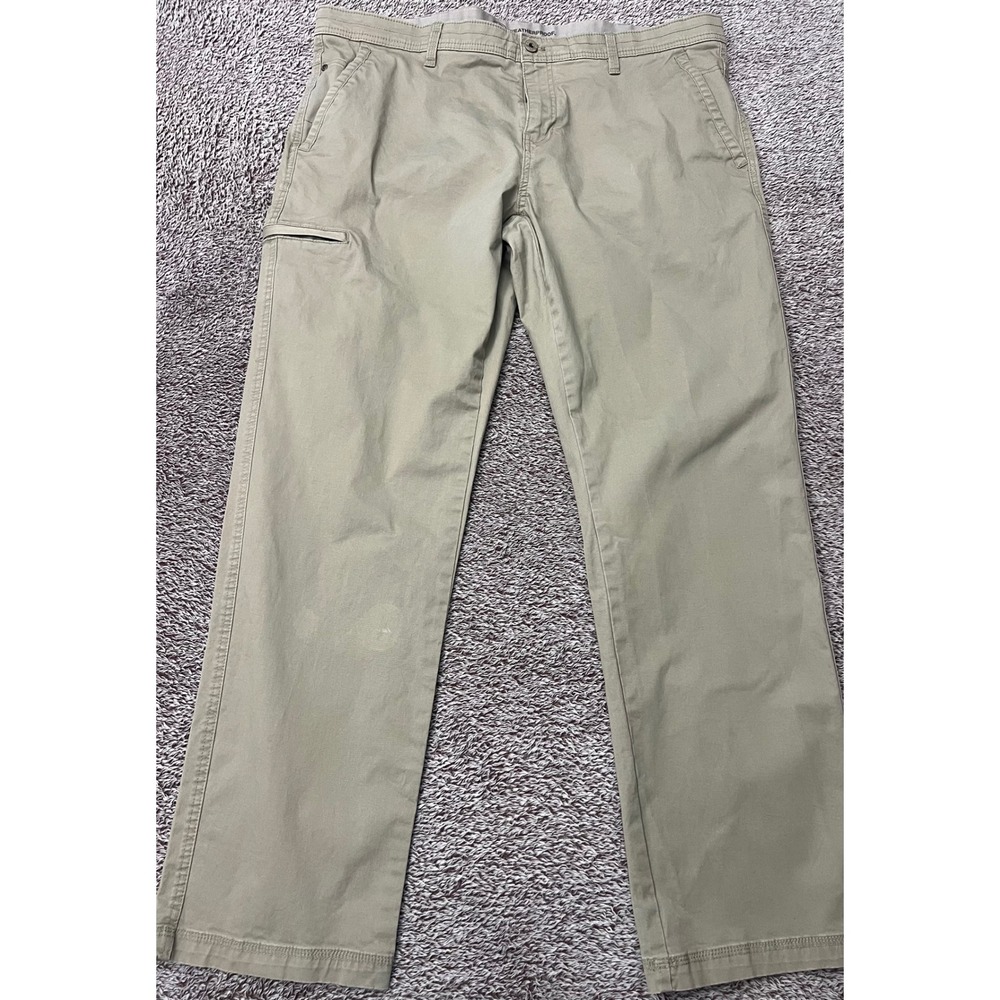 Weatherproof Mens Work Pants 40x32 Tan Stretch Utility Cargo Carpenter